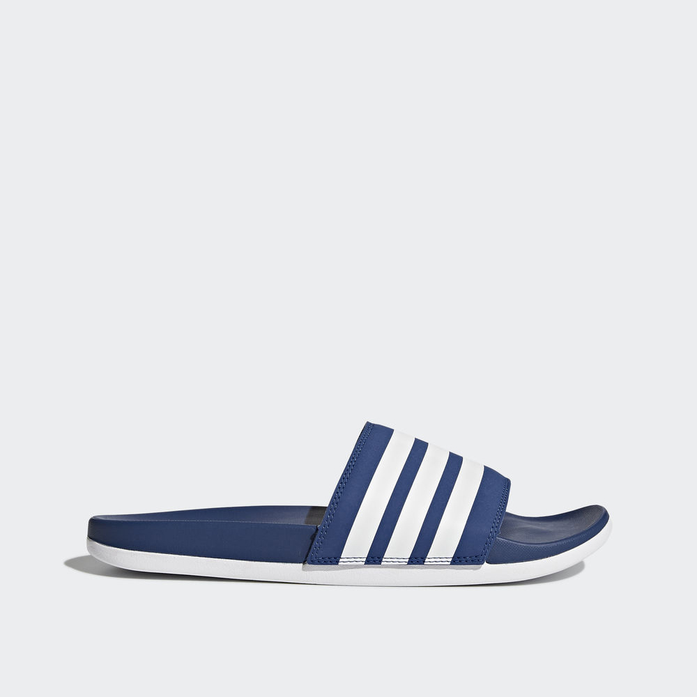 Adidas Adilette Cloudfoam Plus Stripes Slides - παντοφλες ανδρικα - Μπλε Ρουά/Ασπρα/Μπλε Ρουά,Μέγεθο